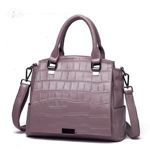 Crocodile pattern handbag leather fashion diagonal